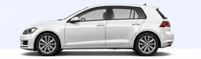 Voiture compacte blanche, visuel représentatif